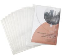 FolderSys Dokumententaschen Index DIN A4 transparent genarbt 0,20 mm, 10 St.