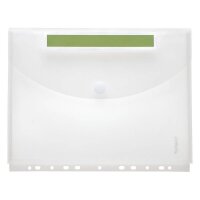 FolderSys Dokumententaschen Index DIN A4 transparent genarbt 0,20 mm, 10 St.