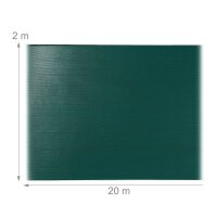 relaxdays Windschutznetz dunkelgrün 20,0 x 2,0 m