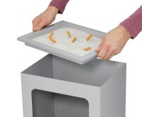 SZ Metall Standaschenbecher silber, 1 St.