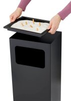 SZ Metall Standaschenbecher schwarz, 1 St.