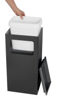 SZ Metall Standaschenbecher schwarz, 1 St.