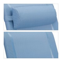 relaxdays Klappstuhl mit Armlehnen blau, 1 St.