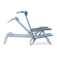 relaxdays Klappstuhl mit Armlehnen blau, 1 St.