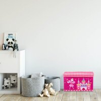 relaxdays Sitztruhe 10025726_765 Prinzessin Stoff 60,5 cm