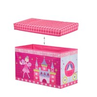 relaxdays Sitztruhe 10025726_765 Prinzessin Stoff 60,5 cm