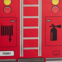 relaxdays Sitztruhe 10025629_543 Feuerwehr Stoff 56,0 cm