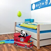 relaxdays Sitztruhe 10025629_543 Feuerwehr Stoff 56,0 cm