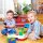 relaxdays Sitztruhe 10025629_543 Feuerwehr Stoff 56,0 cm