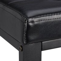 relaxdays Schuhbank 10023312_46 schwarz Metall 90,5 cm