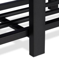 relaxdays Schuhbank 10023312_46 schwarz Metall 90,5 cm