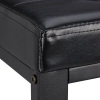 relaxdays Schuhbank 10023312_46 schwarz Metall 90,5 cm