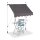 relaxdays Klemmmarkise grau 150,0 x 120,0 cm  ( 10023701_773 )