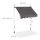 relaxdays Klemmmarkise grau 150,0 x 120,0 cm  ( 10023701_773 )