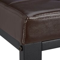 relaxdays Schuhbank 10023312_93 schwarz, braun Metall 90,5 cm