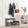 relaxdays Schuhbank 10023312_93 schwarz, braun Metall 90,5 cm