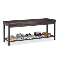 relaxdays Schuhbank 10023311_93 schwarz, braun Metall...