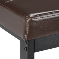 relaxdays Schuhbank 10023311_93 schwarz, braun Metall 115,0 cm