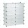 relaxdays Schuhschrank, 10021979_50 transparent 12 Fachböden 94,0 x 37,0 x 108,0 cm
