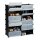 relaxdays Schuhschrank, 10021979_46 schwarz, transparent 12 Fachböden 94,0 x 37,0 x 108,0 cm