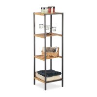 relaxdays Beistellregal braun/schwarz 30,0 x 30,0 x 104,0...