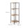 relaxdays Beistellregal braun/schwarz 30,0 x 30,0 x 104,0 cm, 1 St.
