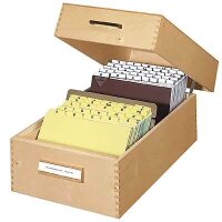 HAN Karteikasten DIN A5 für 1.500 Karteikarten braun...