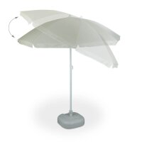 relaxdays Sonnenschirm rund, beige neigbar Ø 180,0 cm, 1 St.