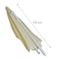 relaxdays Sonnenschirm rund, beige neigbar Ø 180,0 cm, 1 St.