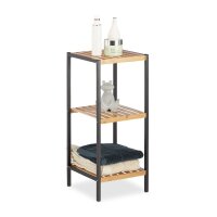 relaxdays Beistellregal braun/schwarz 30,0 x 30,0 x 70,0...