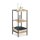 relaxdays Beistellregal braun/schwarz 30,0 x 30,0 x 70,0 cm, 1 St.