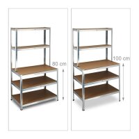 relaxdays Schwerlastregal 10020719_0 grau 100,0 x 60,0 x...