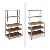 relaxdays Schwerlastregal 10020719_0 grau 100,0 x 60,0 x 180,0 cm
