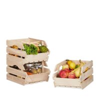relaxdays Stapelkisten Holz braun 27,5 x 38,0 x 20,0 cm,...