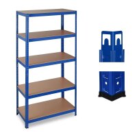 relaxdays Schwerlastregal 10026748_0 blau 90,0 x 45,0 x 180,0 cm