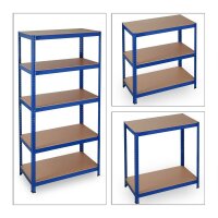 relaxdays Schwerlastregal 10026748_0 blau 90,0 x 45,0 x 180,0 cm
