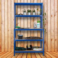 relaxdays Schwerlastregal 10026757_0 blau 100,0 x 60,0 x 180,0 cm