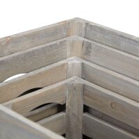 relaxdays Shabby Holzkisten-Set grau, 1 Set