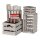 relaxdays Shabby Holzkisten-Set grau, 1 Set