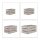 relaxdays Shabby Holzkisten-Set grau, 1 Set