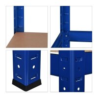 relaxdays Schwerlastregal 10026751_0 blau 90,0 x 45,0 x 180,0 cm