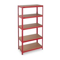 relaxdays Schwerlastregal 10026750_0 rot 90,0 x 45,0 x...