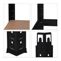 relaxdays Schwerlastregal 10026749_0 schwarz 90,0 x 45,0 x 180,0 cm