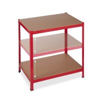 relaxdays Schwerlastregal 10026756_0 rot 90,0 x 60,0 x 180,0 cm