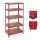 relaxdays Schwerlastregal 10026756_0 rot 90,0 x 60,0 x 180,0 cm