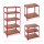 relaxdays Schwerlastregal 10026756_0 rot 90,0 x 60,0 x 180,0 cm