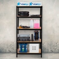 relaxdays Schwerlastregal 10026755_0 schwarz 90,0 x 60,0 x 180,0 cm