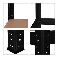 relaxdays Schwerlastregal 10026755_0 schwarz 90,0 x 60,0 x 180,0 cm