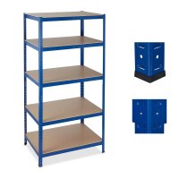 relaxdays Schwerlastregal 10026754_0 blau 90,0 x 60,0 x 180,0 cm