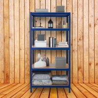 relaxdays Schwerlastregal 10026754_0 blau 90,0 x 60,0 x 180,0 cm